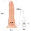 Belden Bağlamalı Titreşimli Ultra Yumuşak Gerçekçi Et Dokulu Testissiz Realistik Vibratör Dildo